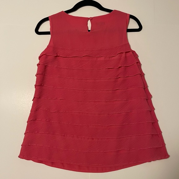 Pink Ruffle Round Neck Top - Picture 2 of 2